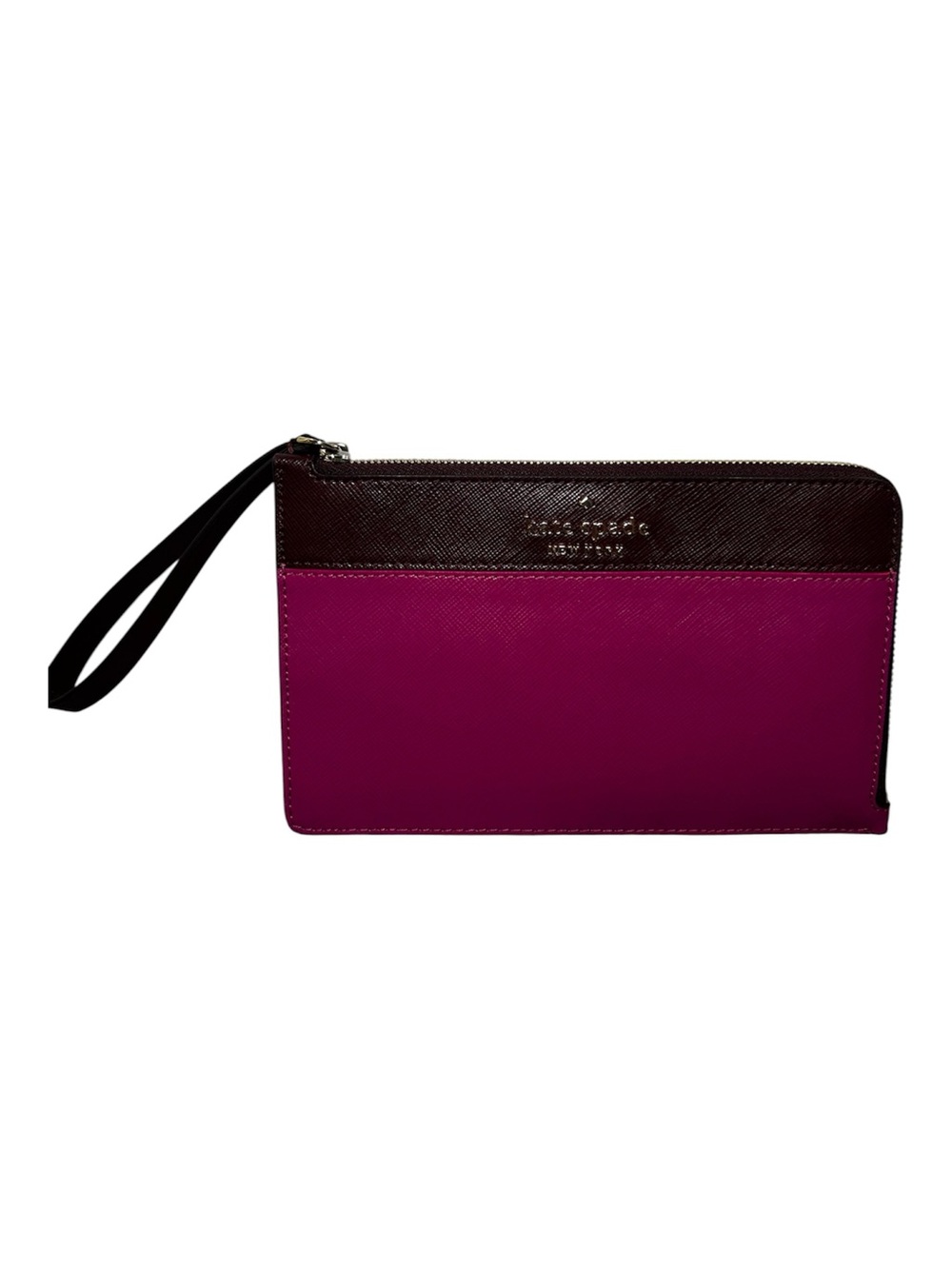 Kate Spade Staci Medium L-Zip Wristlet Wallet Clutch - Pink Multi Colorblock